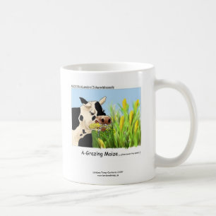 Lustiger Kuh "A-Grazin' Maize" Kaffeebecher Tasse