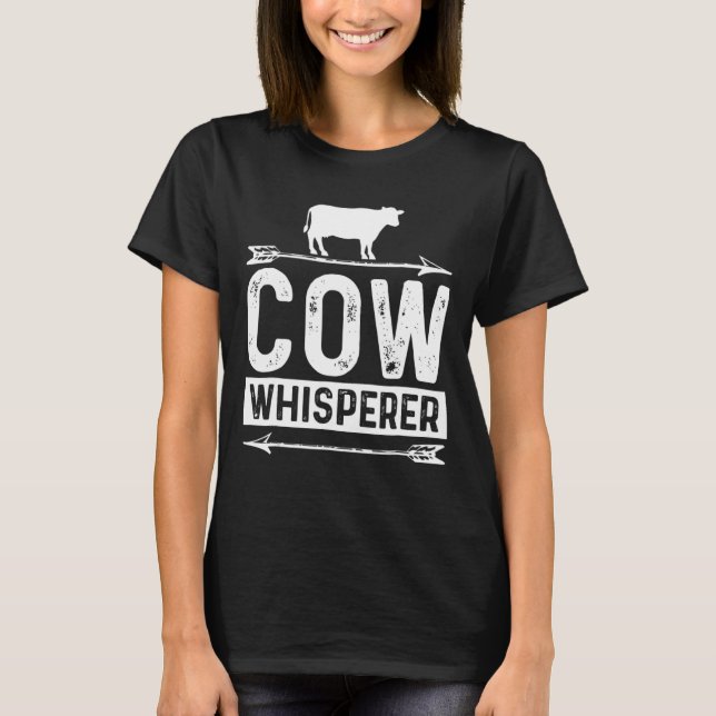 Lustiger Kuhflüsterer T-Shirt (Vorderseite)