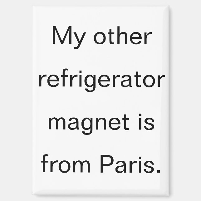 Lustiger Kühlschrank aus Paris Magnet (Vorderseite)