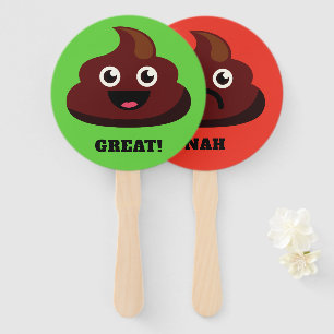 Lustiger kundenspezifischer Text KACKEN Handfans Fächer