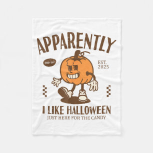Lustiger Kürbis Anscheinend mag ich Halloween Fleecedecke
