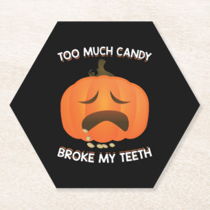 Lustiger Kürbis Halloween Süßigkeiten Geschenk Untersetzer