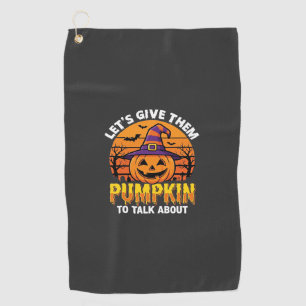 Lustiger Kürbis Halloween Wortspiel Design2 (1)_1 Golfhandtuch