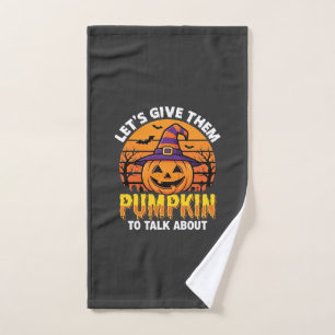 Lustiger Kürbis Halloween Wortspiel Design2 (1)_1 Handtuch