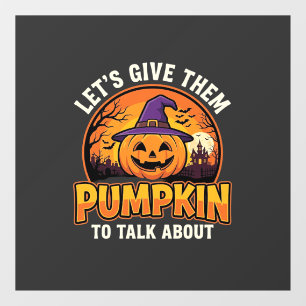 Lustiger Kürbis Halloween Wortspiel Design_1 Fensteraufkleber