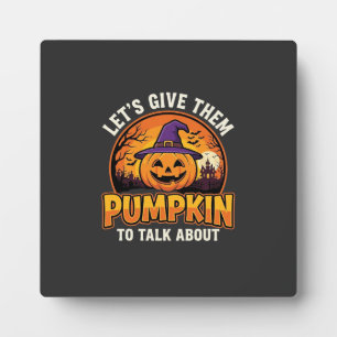 Lustiger Kürbis Halloween Wortspiel Design_1 Fotoplatte
