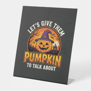 Lustiger Kürbis Halloween Wortspiel Design_1 Sockelschild