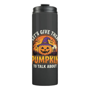 Lustiger Kürbis Halloween Wortspiel Design_1 Thermosbecher