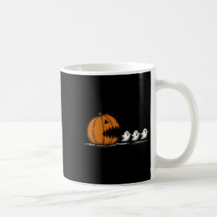 Lustiger Kürbis jagt Geist Vintage Halloween Soky Kaffeetasse