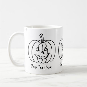 Lustiger Kürbis mit herausgeschnittenem Gesicht Tasse