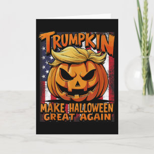 Lustiger Kürbis Trump Trumpkin macht Halloween gro Karte
