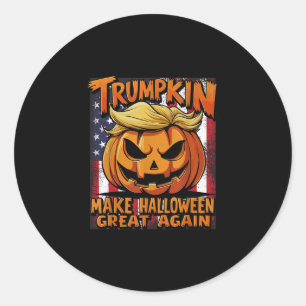 Lustiger Kürbis Trump Trumpkin macht Halloween gro Runder Aufkleber