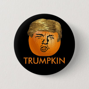 Lustiger Kürbis Trumpf-Halloweens Trumpkin Button