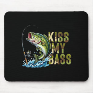 Lustiger Kuss mein-Barsch-Tarnung-Angler Barsch-An Mousepad