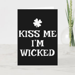 Lustiger Küss mich, ich bin böse St. Patrick's Day Karte