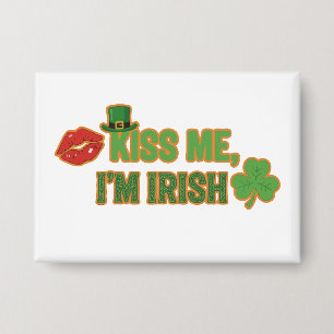 Lustiger Küss mich, ich bin Ire St. Patrick's Day  Button