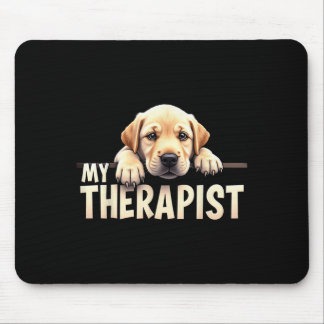 Lustiger Lab Welpe Mein Therapeut Labrador Hund Mousepad