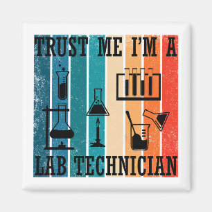 Lustiger Labortechniker vintage Laborant Humor Magnet
