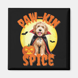 Lustiger Labradoodle Kürbis Halloween Hunde Liebha Magnet