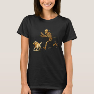 Lustiger Labrador Retriever Halloween klaut Knoche T-Shirt
