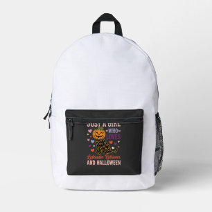 Lustiger Labrador Retriever Halloween-Kürbis-Hund Bedruckter Rucksack