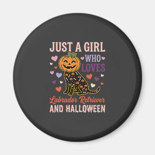 Lustiger Labrador Retriever Halloween-Kürbis-Hund Magnet