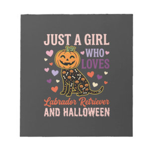 Lustiger Labrador Retriever Halloween-Kürbis-Hund Notizblock