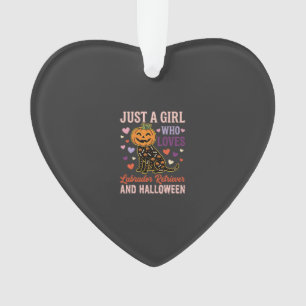 Lustiger Labrador Retriever Halloween-Kürbis-Hund Ornament