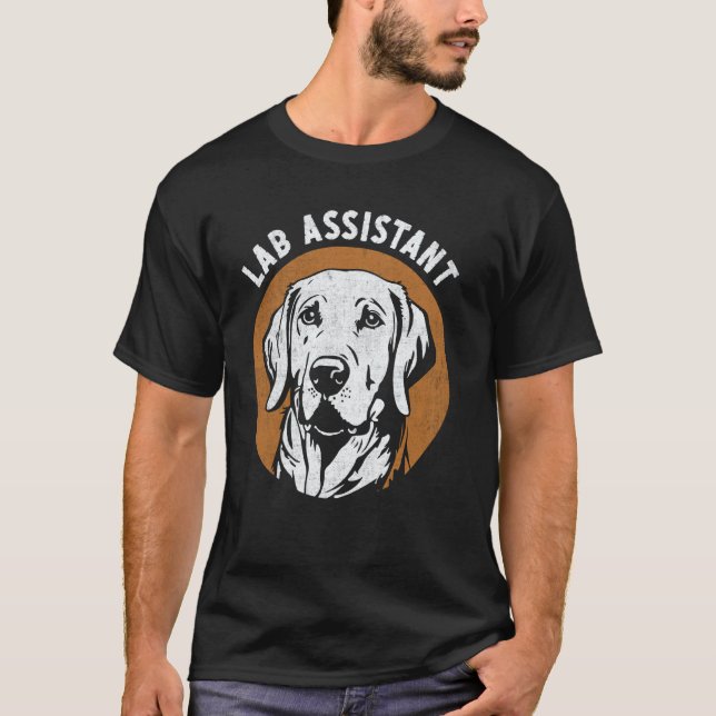 Lustiger Labrador Retriever Hund Laborassistent T-Shirt (Vorderseite)