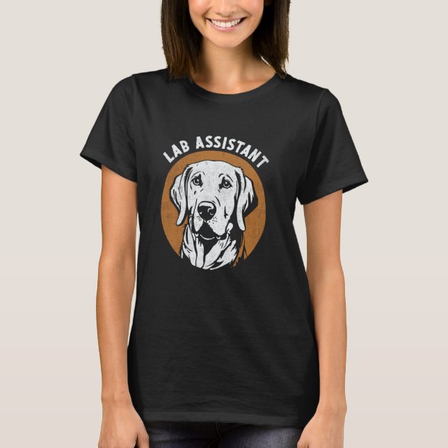 Lustiger Labrador Retriever Hund Laborassistent T-Shirt (Vorderseite)