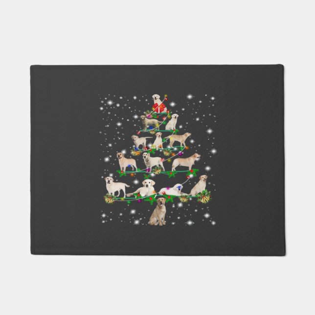 Lustiger Labrador Retriever Weihnachtsbaum Classic Fußmatte (Vorderseite)