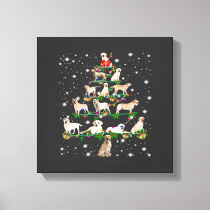 Lustiger Labrador Retriever Weihnachtsbaum Classic Leinwanddruck