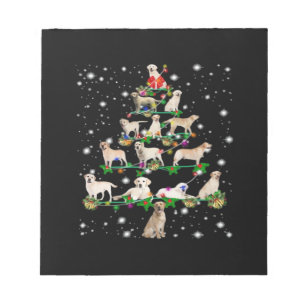 Lustiger Labrador Retriever Weihnachtsbaum Classic Notizblock