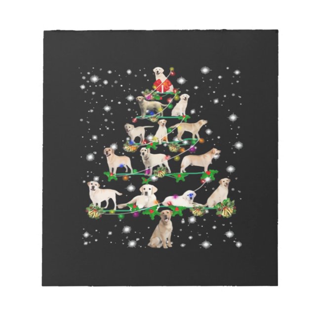 Lustiger Labrador Retriever Weihnachtsbaum Classic Notizblock (Vorderseite)