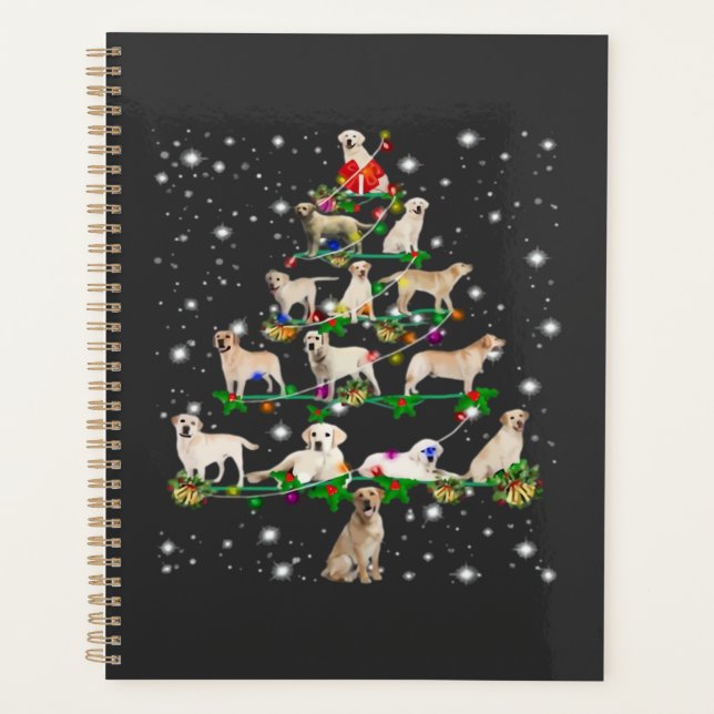 Lustiger Labrador Retriever Weihnachtsbaum Classic Planer (Vorderseite)