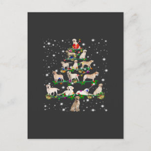 Lustiger Labrador Retriever Weihnachtsbaum Classic Postkarte
