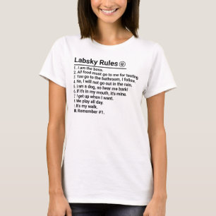 Lustiger Labsky-Hund regiert Huskador, Regeln Desi T-Shirt