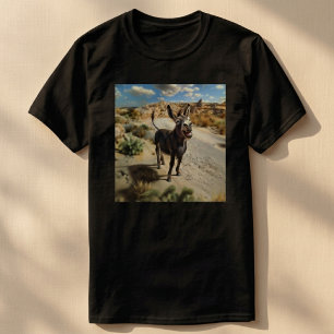 Lustiger lächelnder Esel Wüstenstraßen-Trip Route  T-Shirt