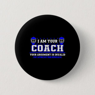 Lustiger Lacrosse-Cheftrainer Field Hockey Coachin Button