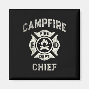 Lustiger Lagerfeuer Chef Wander Sommercamp Leiter  Magnet