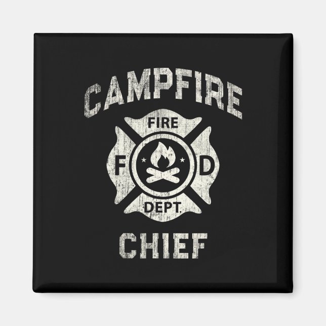 Lustiger Lagerfeuer Chef Wander Sommercamp Leiter  Magnet (Vorne)