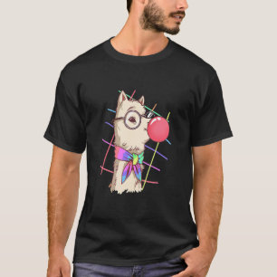 Lustiger Lama Bubble Gum Alpaka Lamas Kinder Mädc T-Shirt