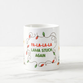 Lustiger Lama Weihnachtslicht Tasse