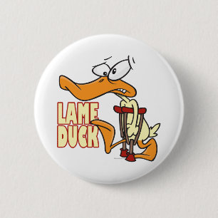lustiger Lame Ente Cartoon Button