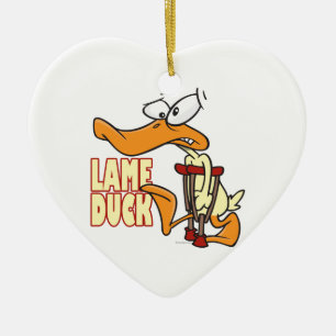 lustiger Lame Ente Cartoon Keramikornament