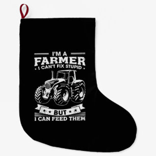 Lustiger Landwirtschaftstraktor Ich bin ein Landwi Großer Weihnachtsstrumpf