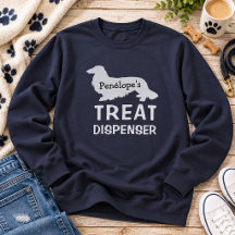 Lustiger Langhaar-Dachshund-SNACK-AUTOMAT