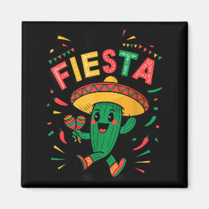 Lustiger Lasst uns Fiesta Kaktus Cinco Mayo Mexika Magnet