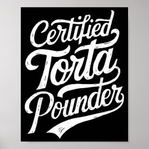 Lustiger Latino-Zertifizierter Torta unter mexikan Poster