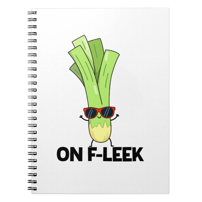 Lustiger Lauch-Wortwitz auf Fleek  Notizblock (Vorderseite)